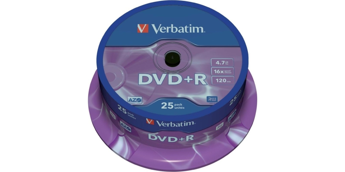 DVD+R VERBATIM 4.7GB, 120min, viteza 16x, 25 buc, Single Layer, spindle,...