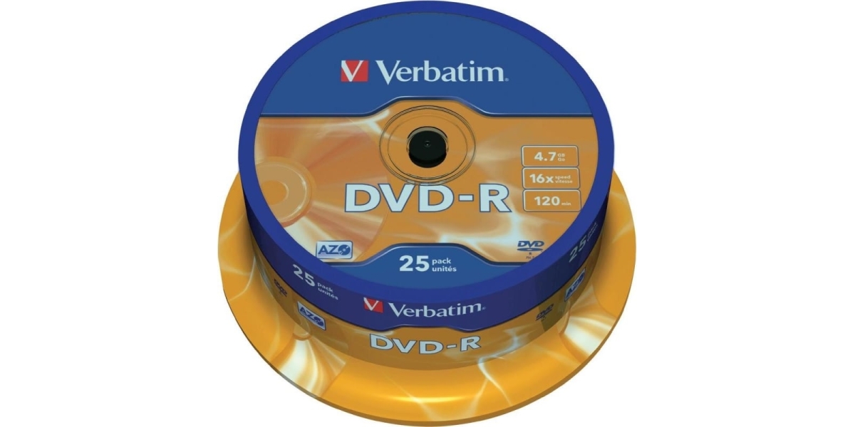 DVD-R VERBATIM 4.7GB, 120min, viteza 16x, 25 buc, Single Layer, spindle,...