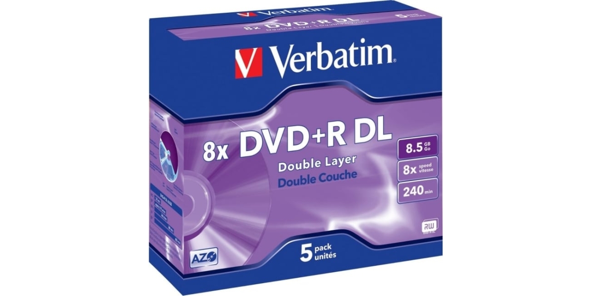 DVD+R VERBATIM 8.5GB, 240min, viteza 8x, 1 buc, Double Layer, carcasa, Matt...