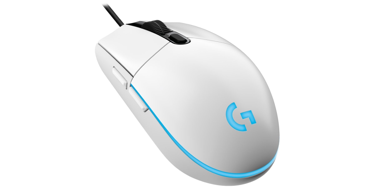 Mouse Logitech Gaming G203 910-005797, LIGHTSYNC, alb 