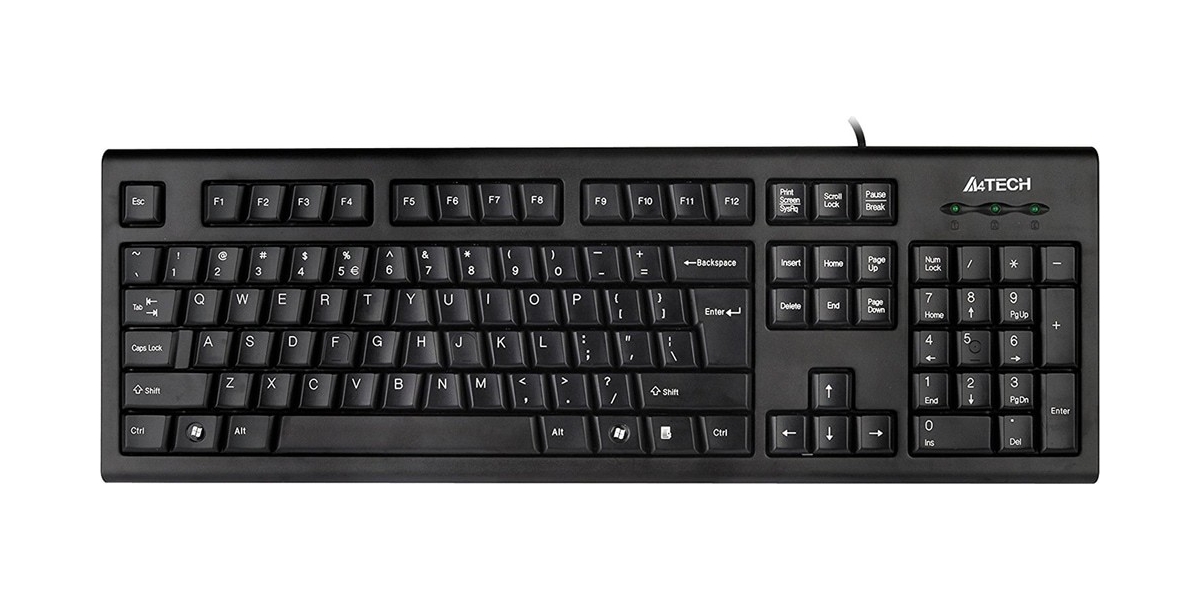 Tastatura A4TECH KRS-85-USB, cu fir, negru 