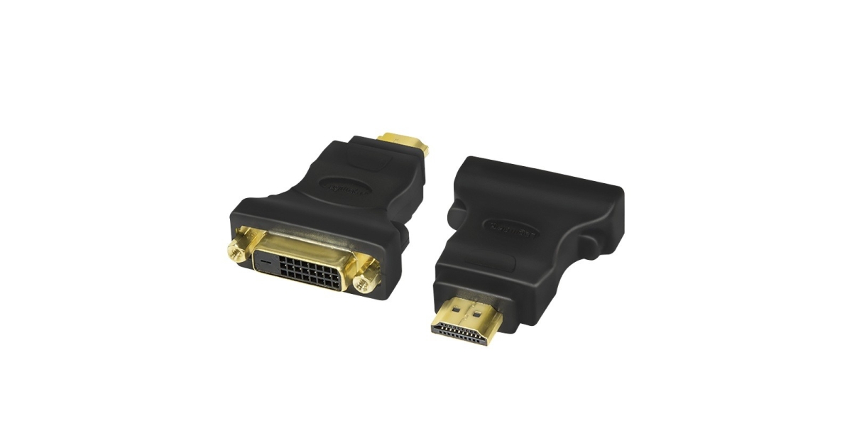 Adaptor video LogiLink AH0002 HDMI (T) la DVI-D DL (M) - Negru 