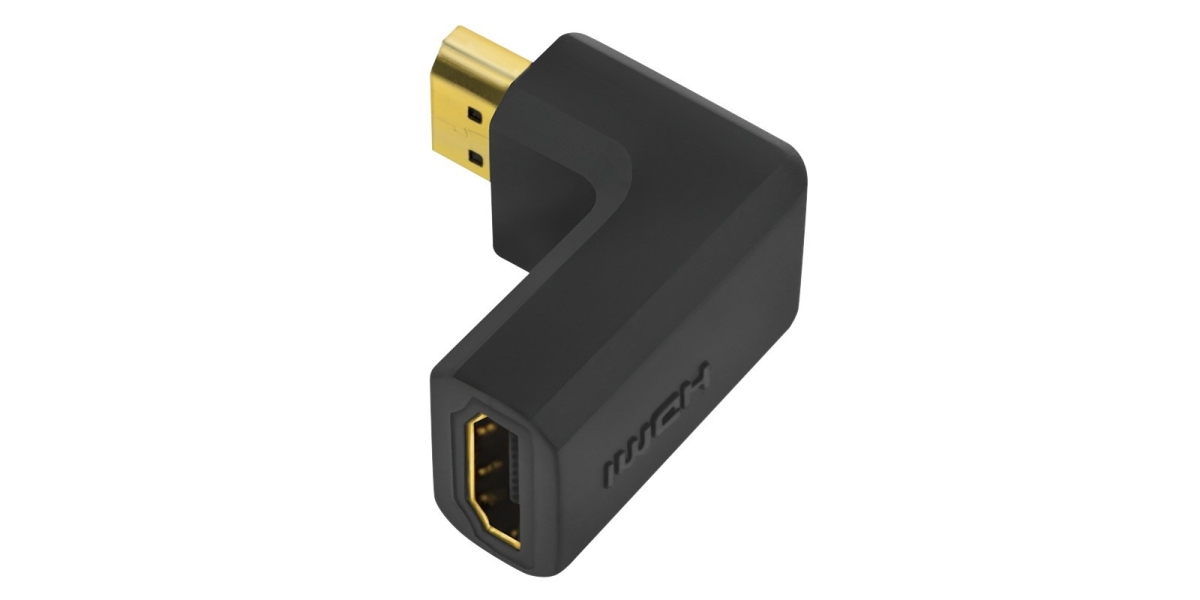 Adaptor Video LogiLink HDMI (T) la HDMI (M) - 4K UHD, Negru, AH0005 