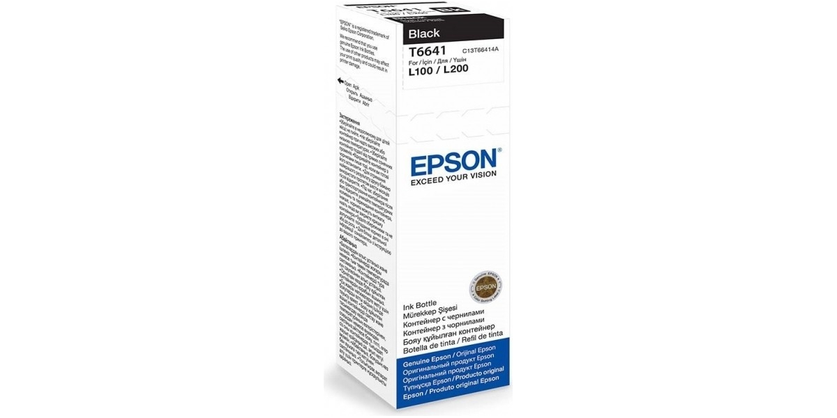 Cartus cerneala Epson T6641 negru 70ml pentru L100, L110, L200, L210, L300,...