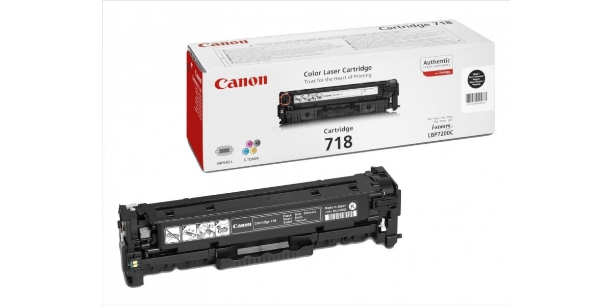 Toner Canon CRG718BK, black, capacitate 3400 pagini, pentru LBP-7200Cdn 