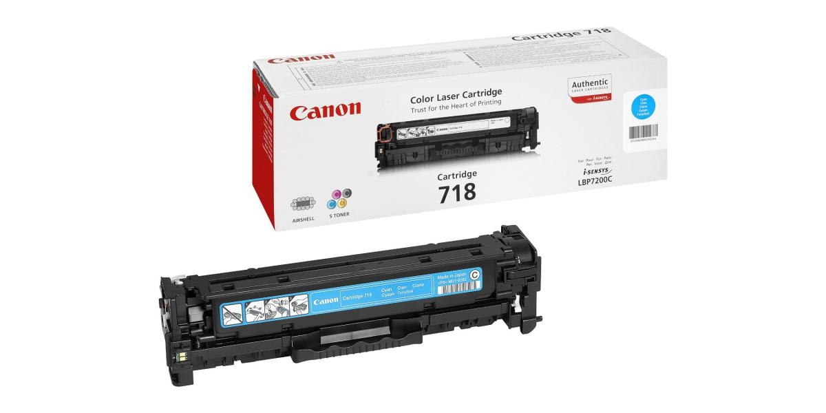 Toner Canon CRG718C, cyan, capacitate 2900 pagini, pentru LBP-7200Cdn 