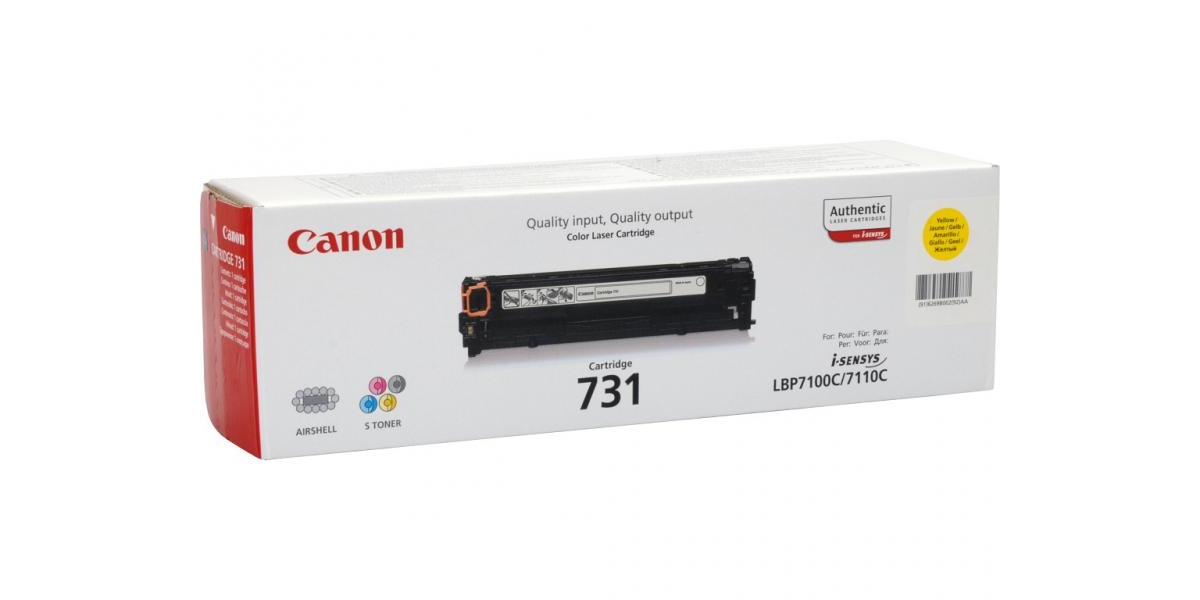 Toner Canon CRG731Y, yellow, capacitate 1500 pagini, pentru LBP7100C, LBP7110C 