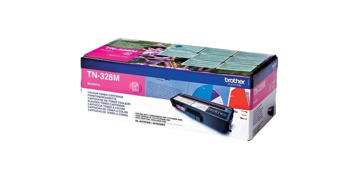 Toner Original Brother Magenta, TN328M, pentru HL-4570|MFC-9970|9270, 6K,...