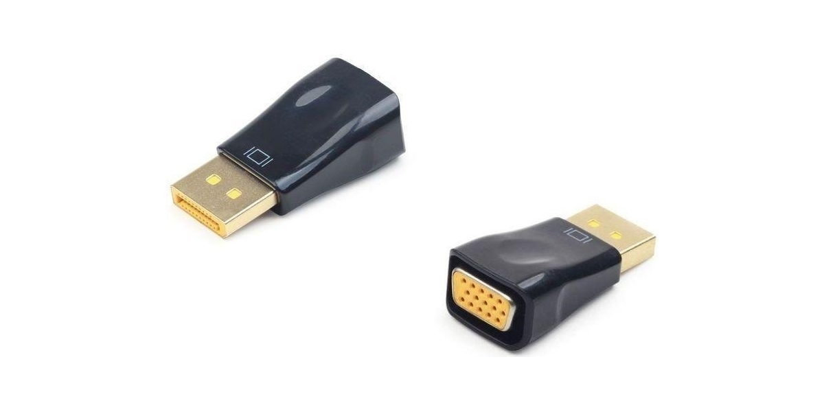 Adaptor video Gembird DisplayPort la VGA, rezolutie 1920x1200, negru,...