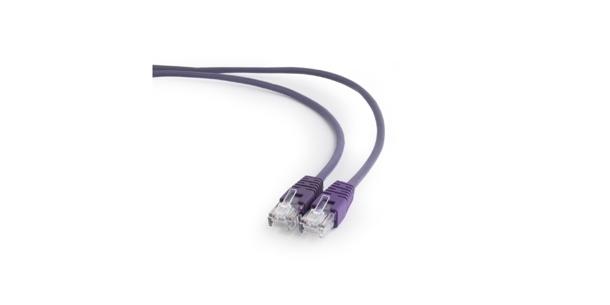 Cablu Patch UTP GEMBIRD PP12-1M/V, Cat5e, 1m, Violet, Cupru-Aluminiu, AWG26 