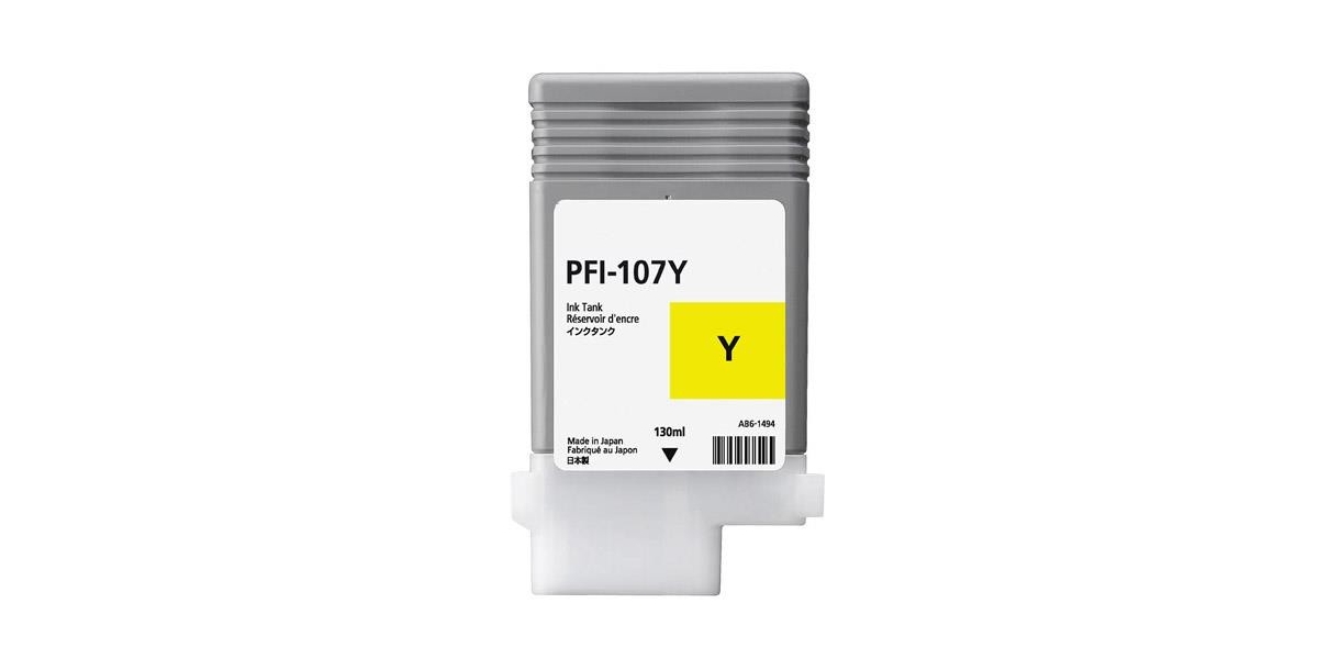 Cartus cerneala Canon PFI-107Y, yellow, capacitate 130ml, pentru Canon...