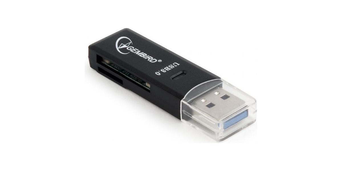 Cititor Carduri extern Gembird UHB-CR3-01, USB 3.0, Negru - Transfer rapid...