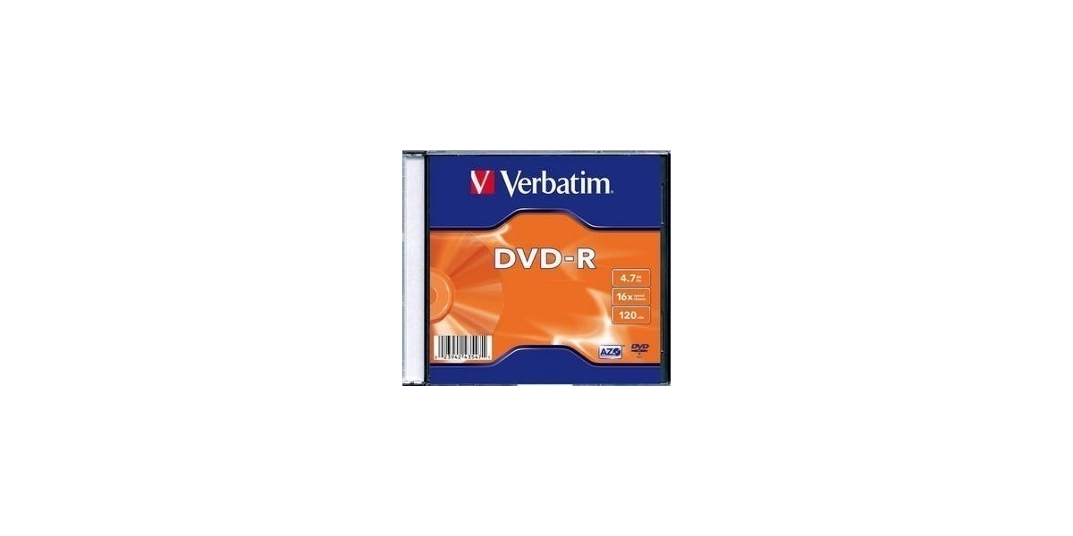 DVD-R Verbatim 4.7GB, 1 buc, Single Layer, carcasa (43547) 