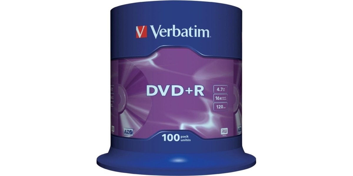 DVD+R Verbatim 4.7GB, 120min, viteza 16x, 100 buc, Single Layer, spindle,...