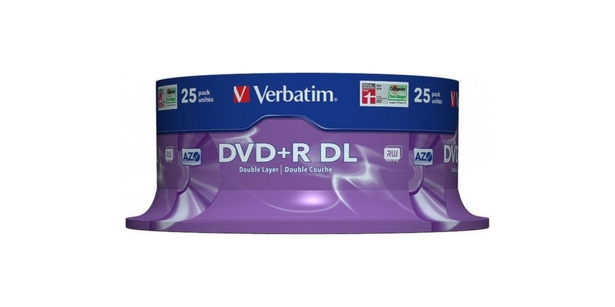 DVD+R VERBATIM 8.5GB, 240min, viteza 8x, 25 buc, Double Layer, spindle,...