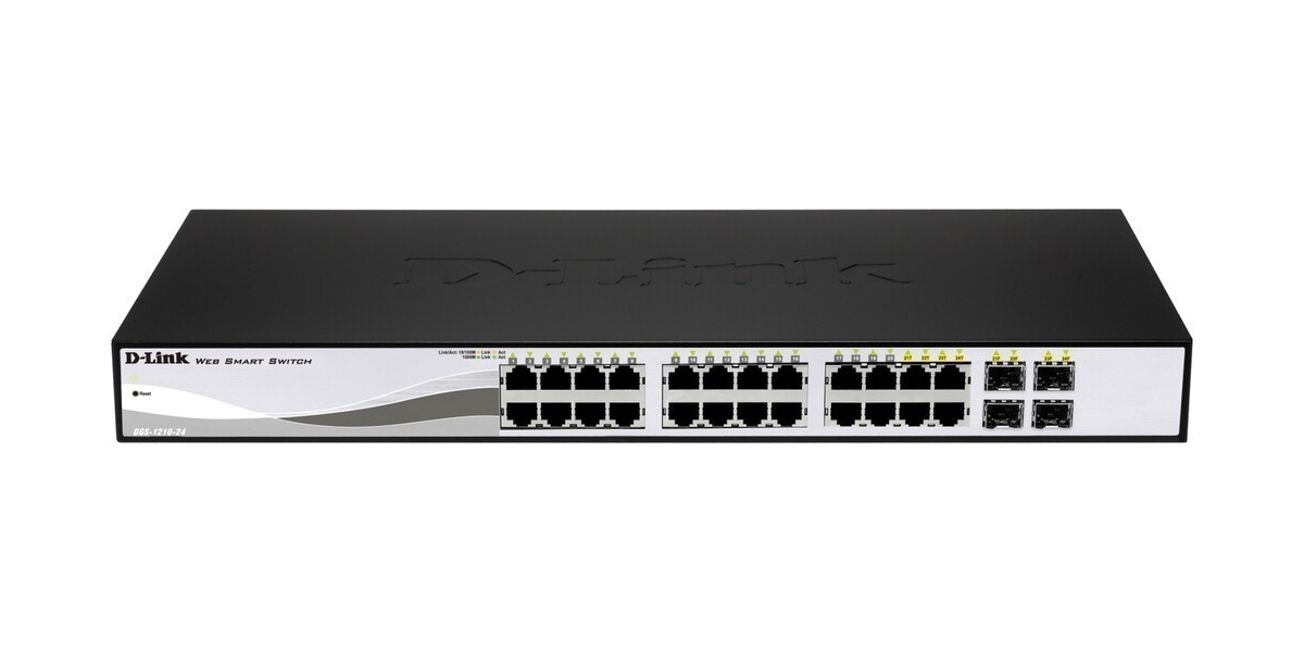 Switch D-Link DGS-1210-24P, 24 port, 10/100/1000 Mbps 