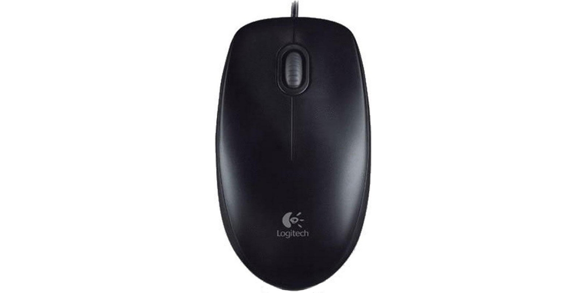 Mouse Logitech B100, cu fir, USB, optic, 800 dpi, negru 