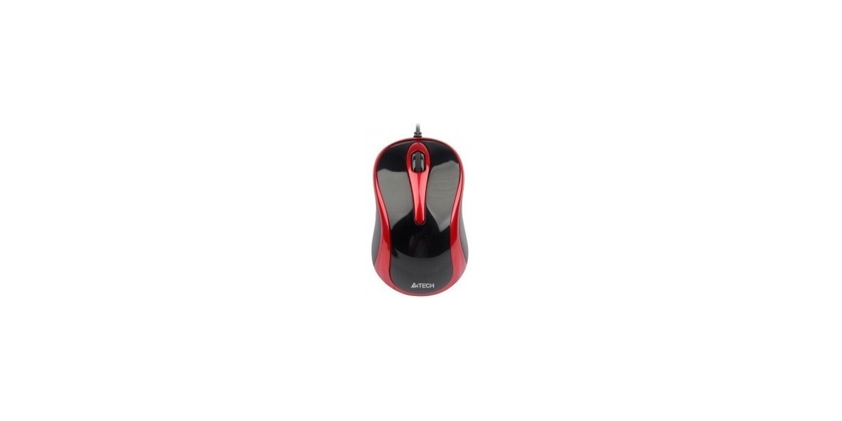 Mouse A4Tech N-350-2 Negru/Rosu - Control precis si design ergonomic 