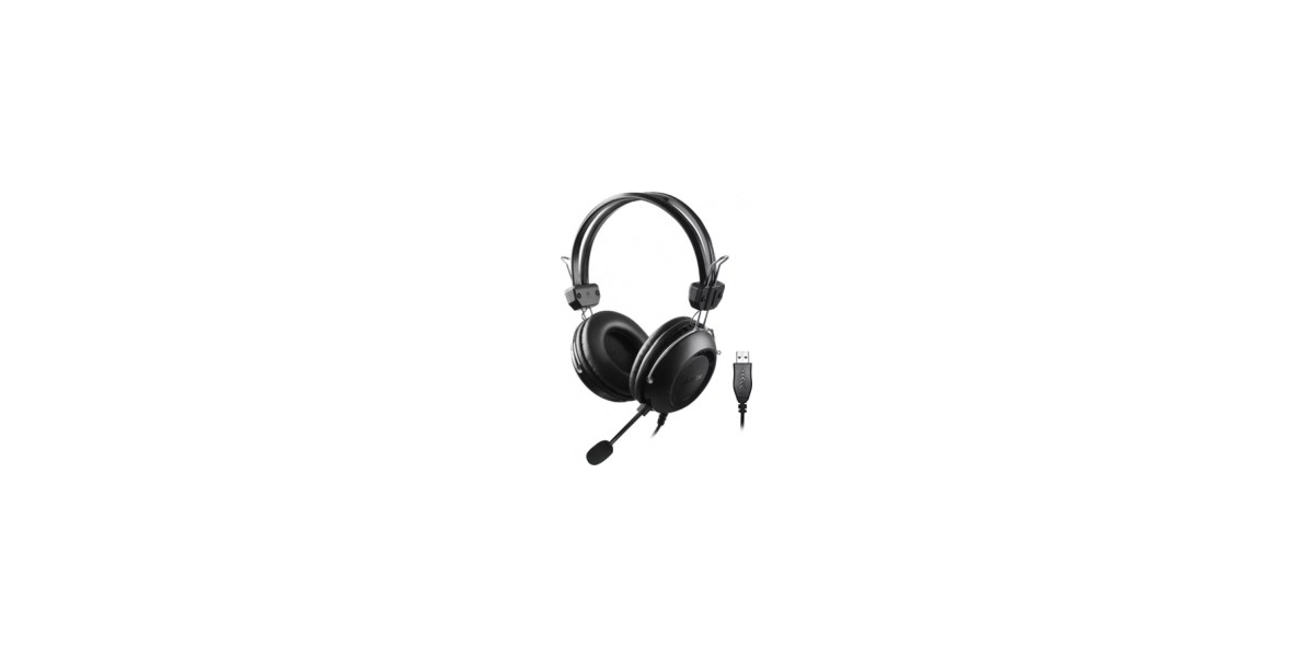 Casti A4Tech HU-35 Stereo, USB, negru 