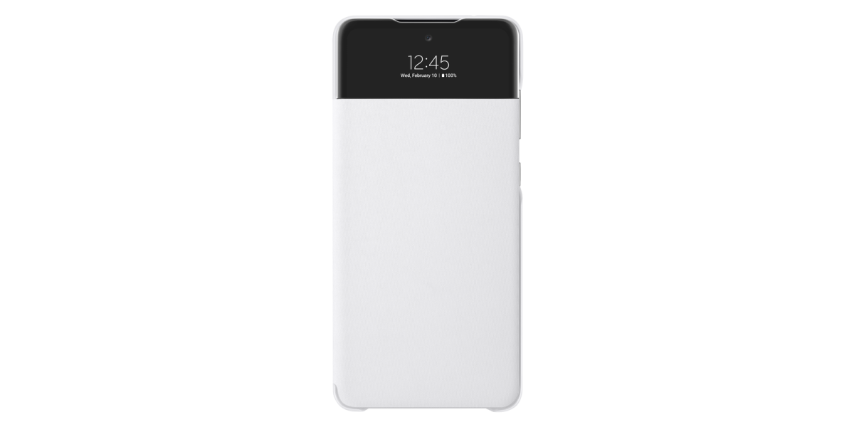 Husa Smart S View Wallet Cover (EE) White Samsung Galaxy A72 (EF-EA725PWEGEE) 