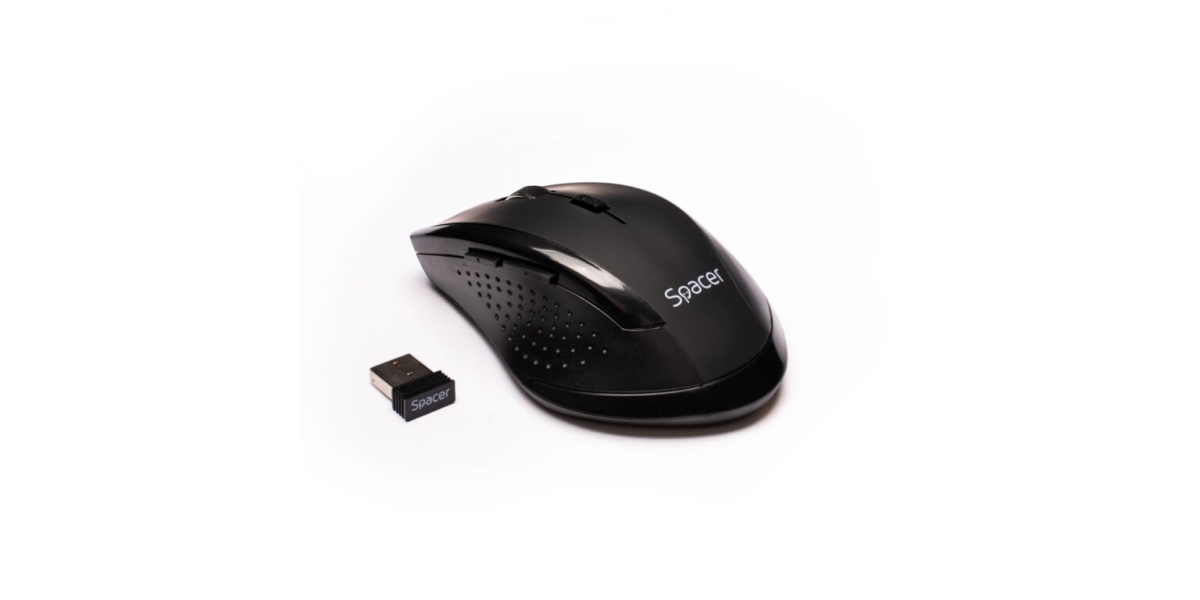 Mouse Spacer SPMO-W02 negru 