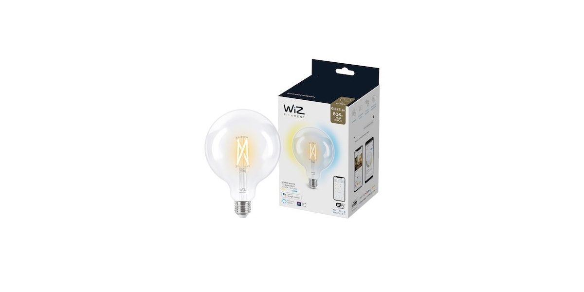 Bec LED inteligent vintage WiZ Filament Whites Philips, Wireless, G125, E27,...