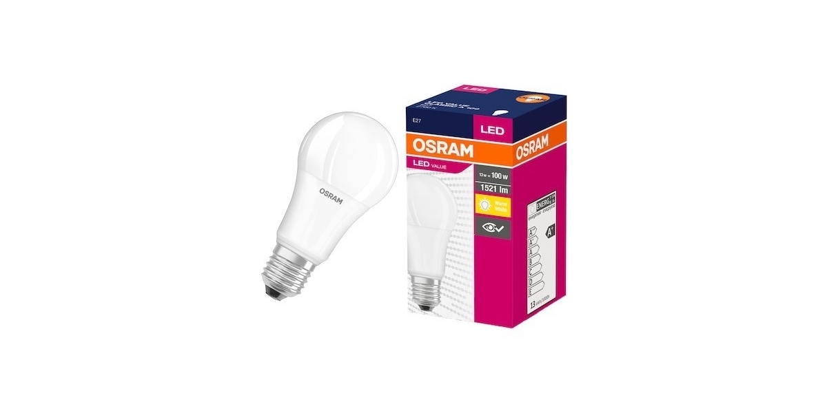 Bec Led Osram, E27, LED VALUE Classic A, 13W (100W) 220V, lumina calda...