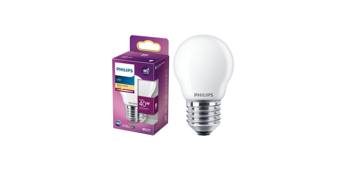 LED bulb Philips Classic, E27, 4.3W (40W), 470 lm, warm white light (2700K) 