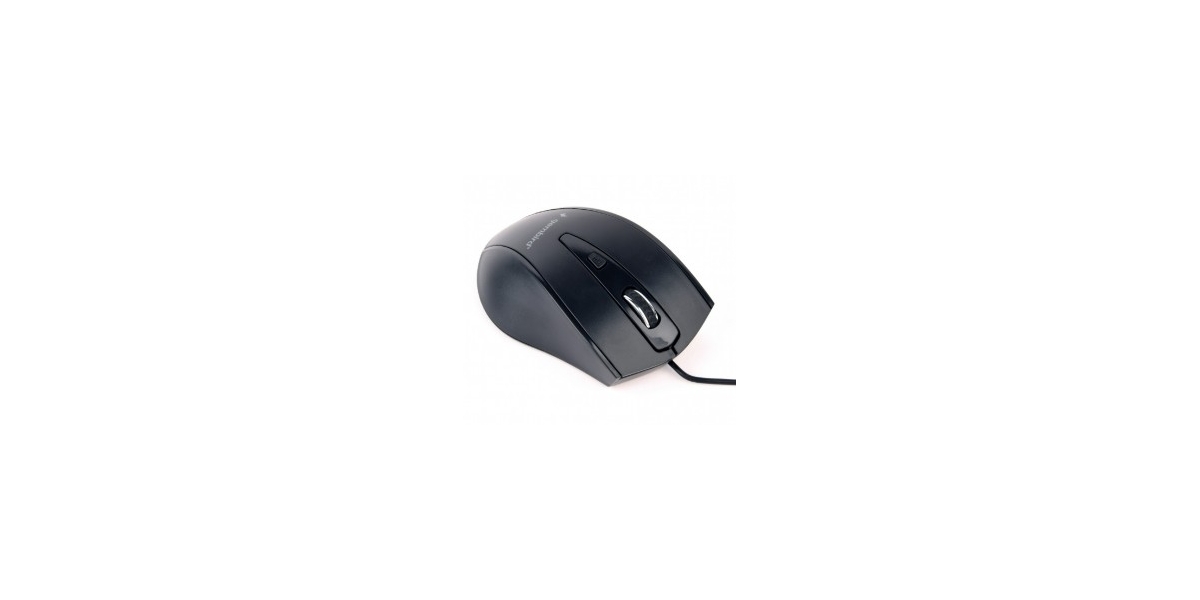 Mouse GEMBIRD MUS-4B-02, cu fir, USB, optic, 1200 dpi, negru 