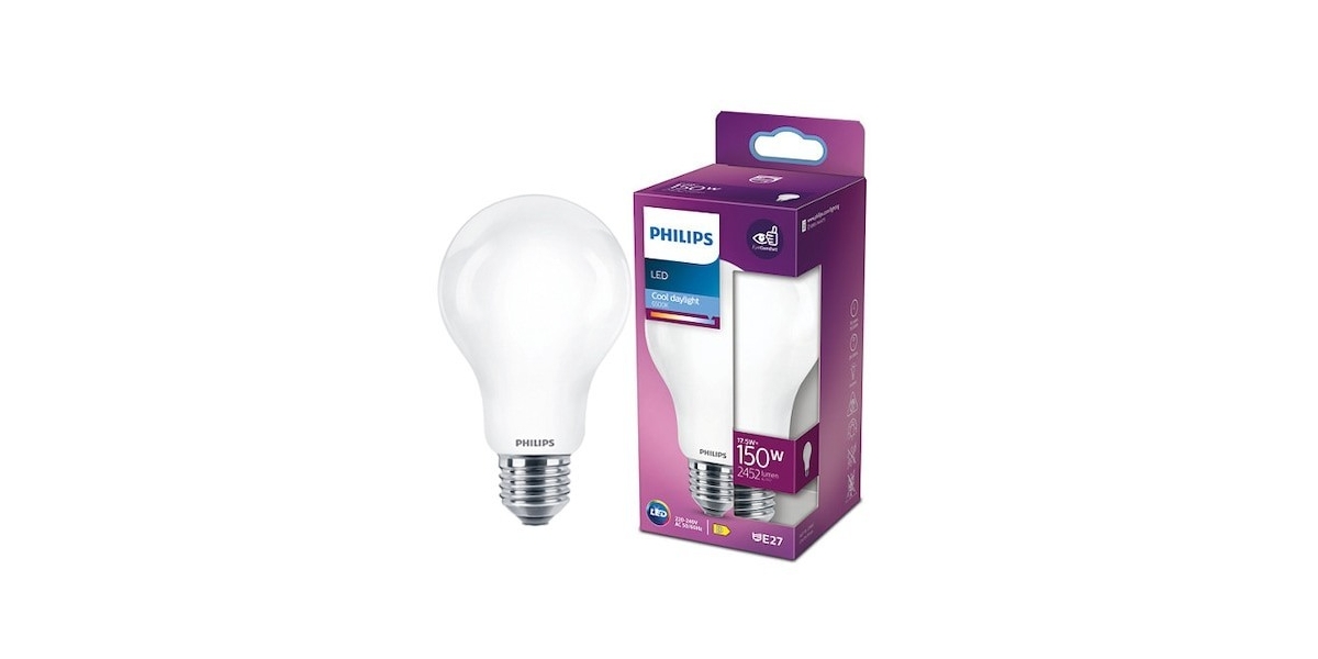 Light bulb LED Philips Classic A67, 17.5W (150W), 2452 lm, cold natural light...