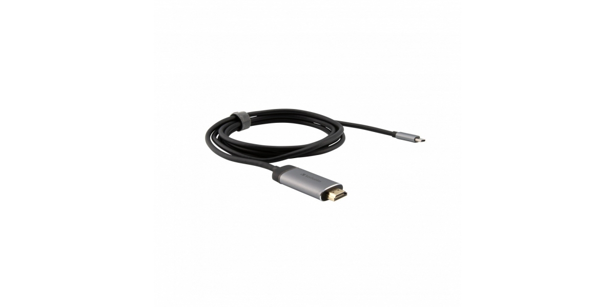 Cablu video VERBATIM 4K, USB Type-C la HDMI, 1.5m, brushed metal (49144)...