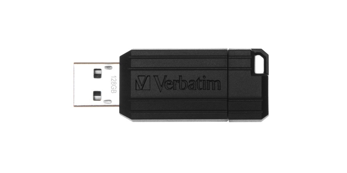 Memorie USB Verbatim 2.0 Pinstripe 128GB Negru - 49071 