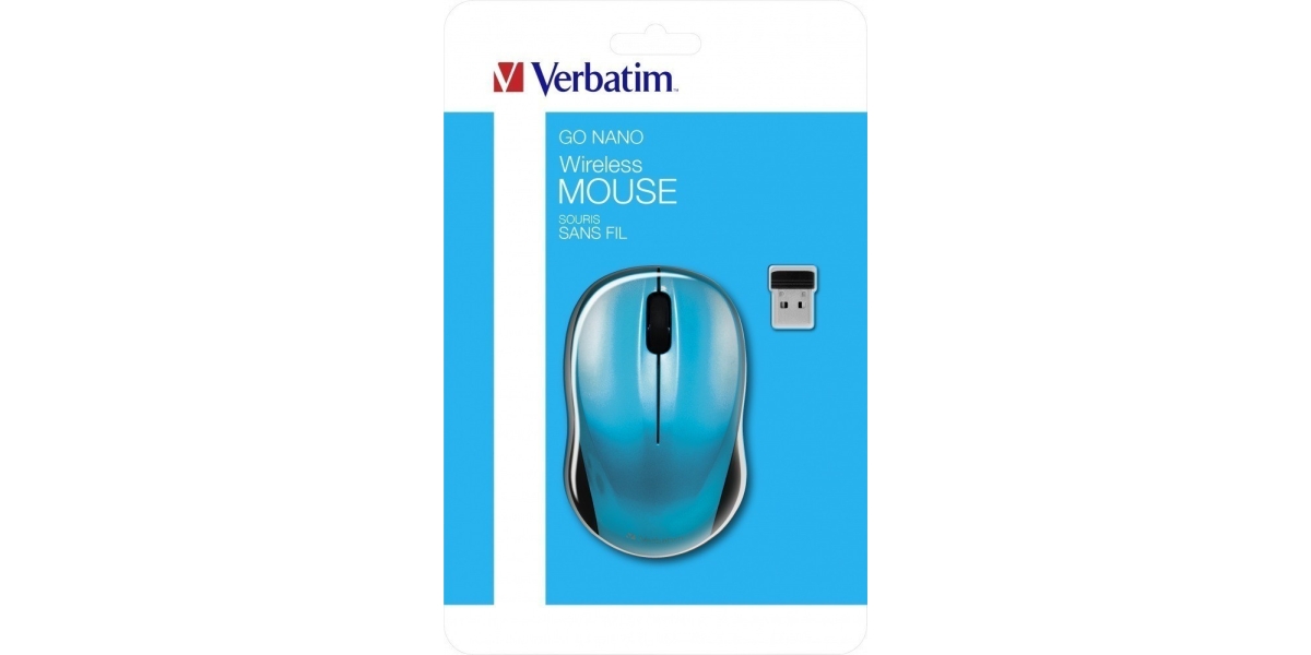 Mouse wireless Verbatim GO NANO CAR BLUE 2.4 GHz Albastru 398959