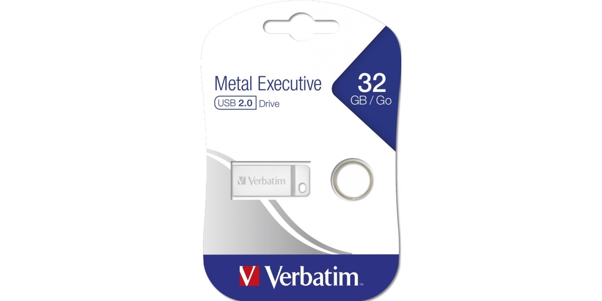 Stick USB Verbatim Metal Executive 32GB 2.0 - Argintiu, 98749 398984