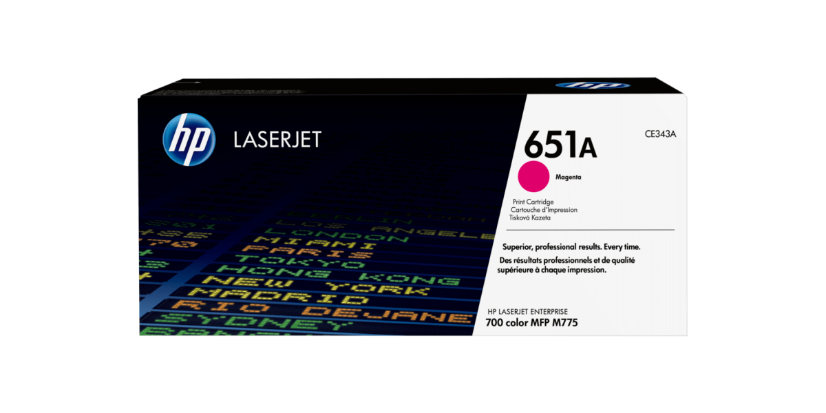 Toner HP CE343A MAGENTA NR.651, 16K ORIGINAL, HP LaserJet Enterprise700 MFP...