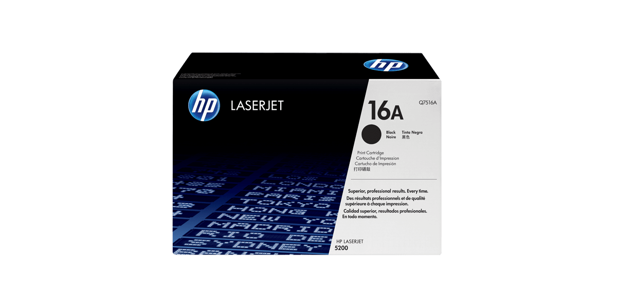 Toner HP Q7516A, black, 12 k, LaserJet 5200 