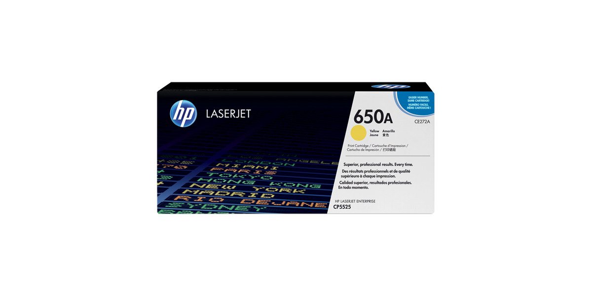 Toner Original HP Yellow, nr.650A, Color LaserJet CP5525, M750, 15K, CE272A 