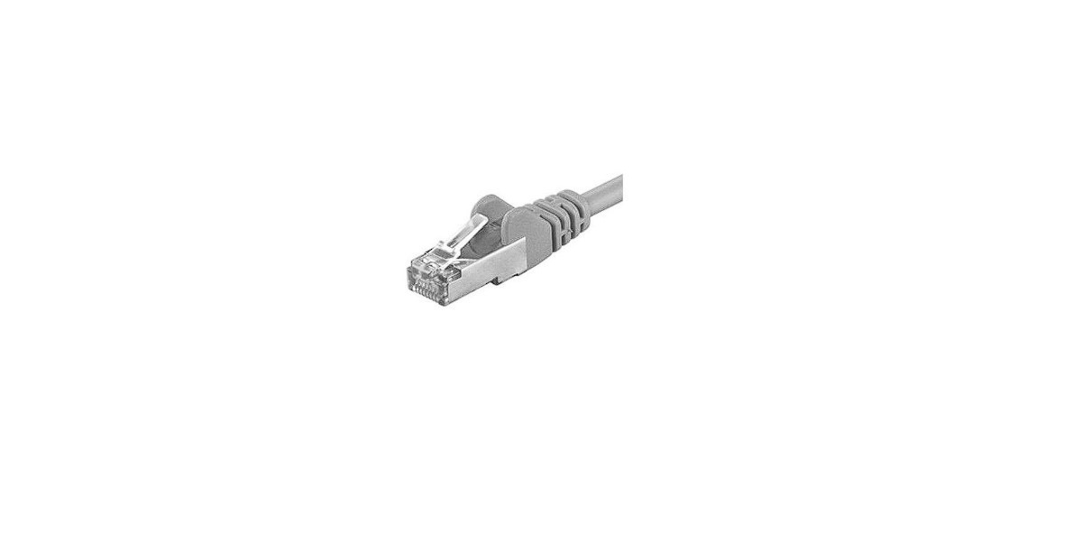 Patchcord SFTP RJ45-RJ45 Cat.6A 0.25m gri, SFTP-6A-0.25-G, cupru 