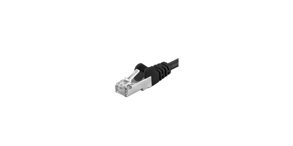 Patchcord SFTP RJ45-RJ45 Cat.6A, 1m, negru 