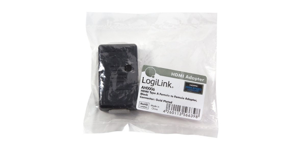 Adaptor Logilink AH0006, HDMI (M) la HDMI (M), negru 401814