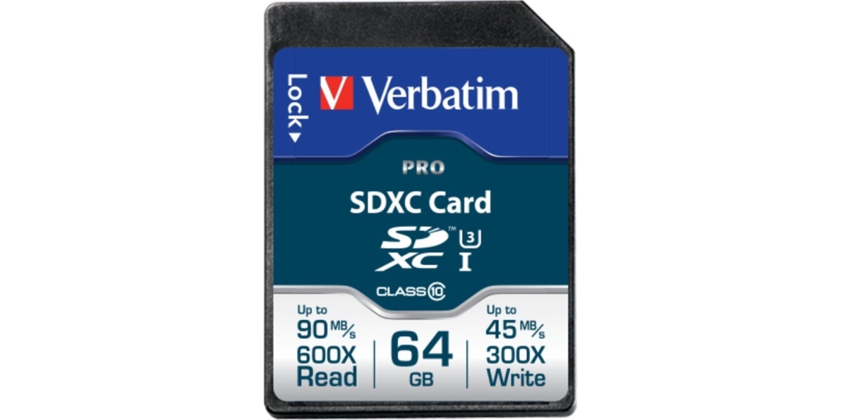 Card de memorie Verbatim Pro SDXC 64GB, Class 10, UHS-I (47022) 