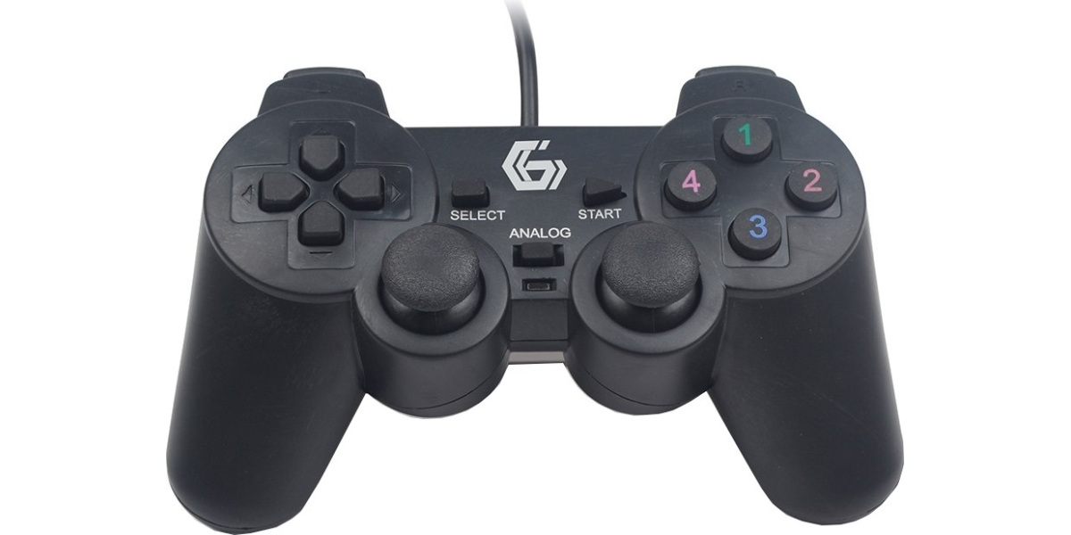 Gamepad cu fir Gembird JPD-UDV-01, PC, USB, negru 