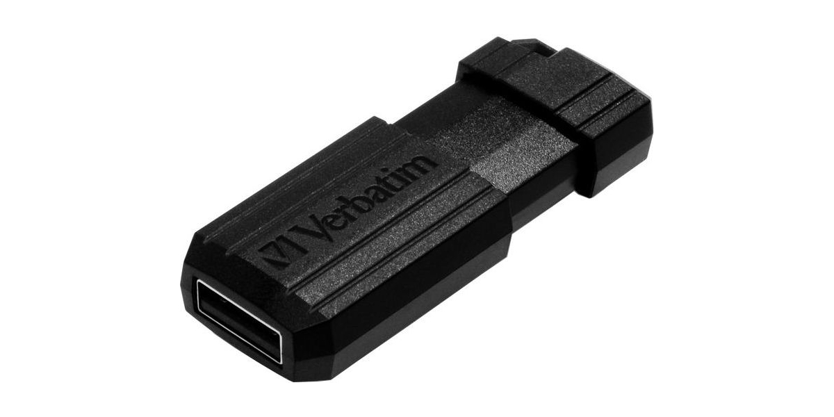 Stick USB 2.0 Pinstripe 64GB Negru Verbatim (49065) 