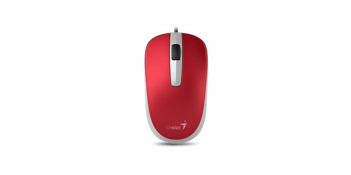 Mouse Genius DX-110, cu fir, USB, optic, rosu 402973