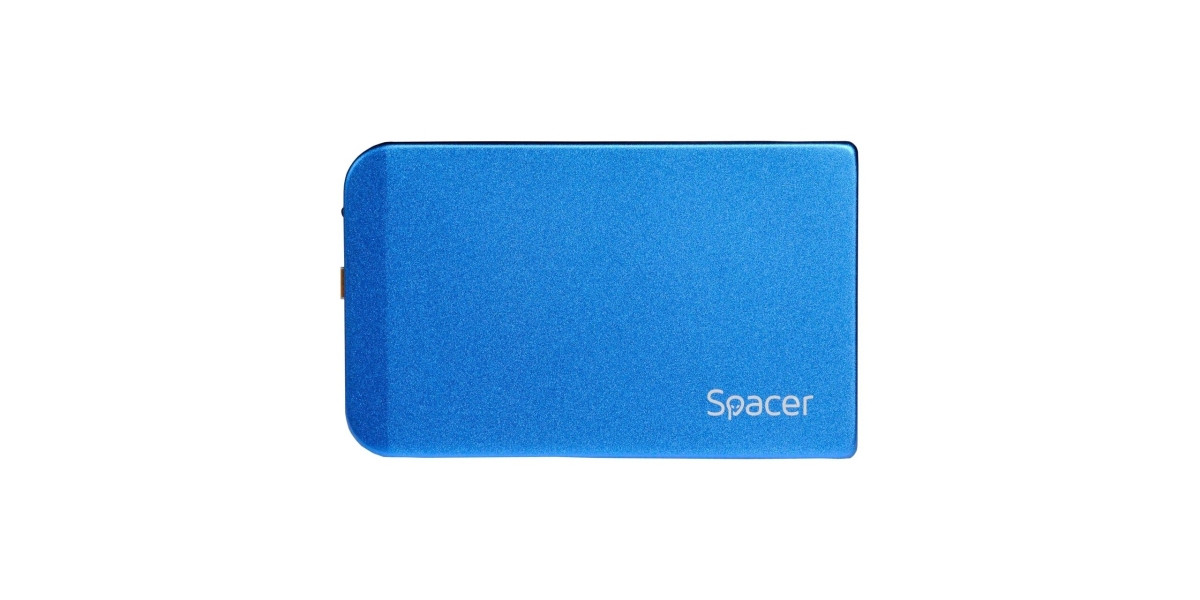 Rack extern SPACER SPR-25611A - Carcasa Aluminiu Albastru pentru HDD/SSD, 2.5...