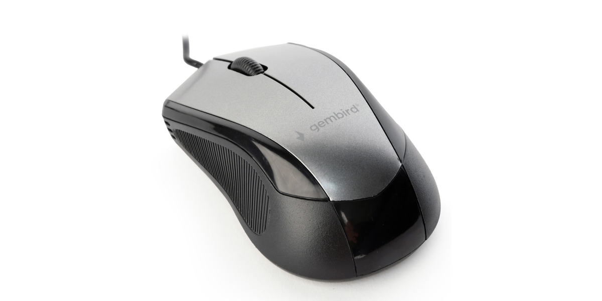 Mouse ergonomic GEMBIRD MUS-6B-01-BG, USB, optic, 1600 DPI, negru/gri 404136