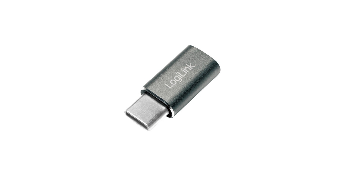 Adaptor Logilink AU0041, USB 3.0, USB Type-C (T) la Micro-USB (M), argintiu 