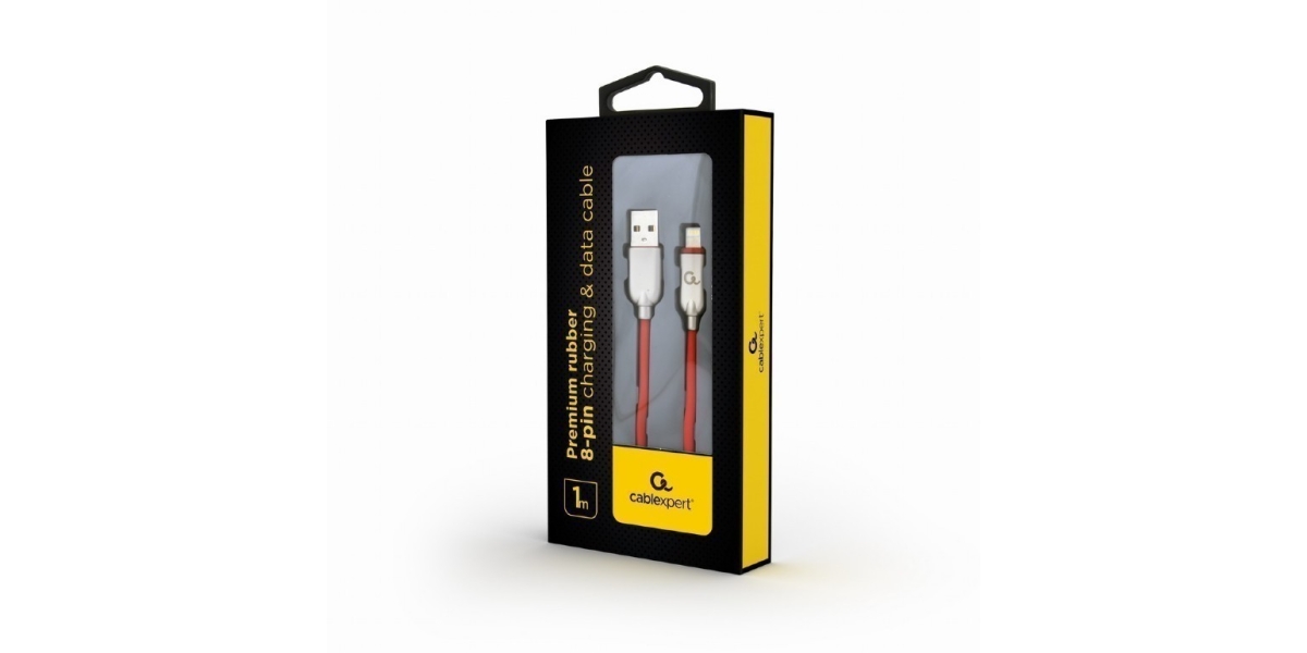 Cablu alimentare si date Gembird CC-USB2R-AMLM-1M-R, USB 2.0 (T) la Lightning...