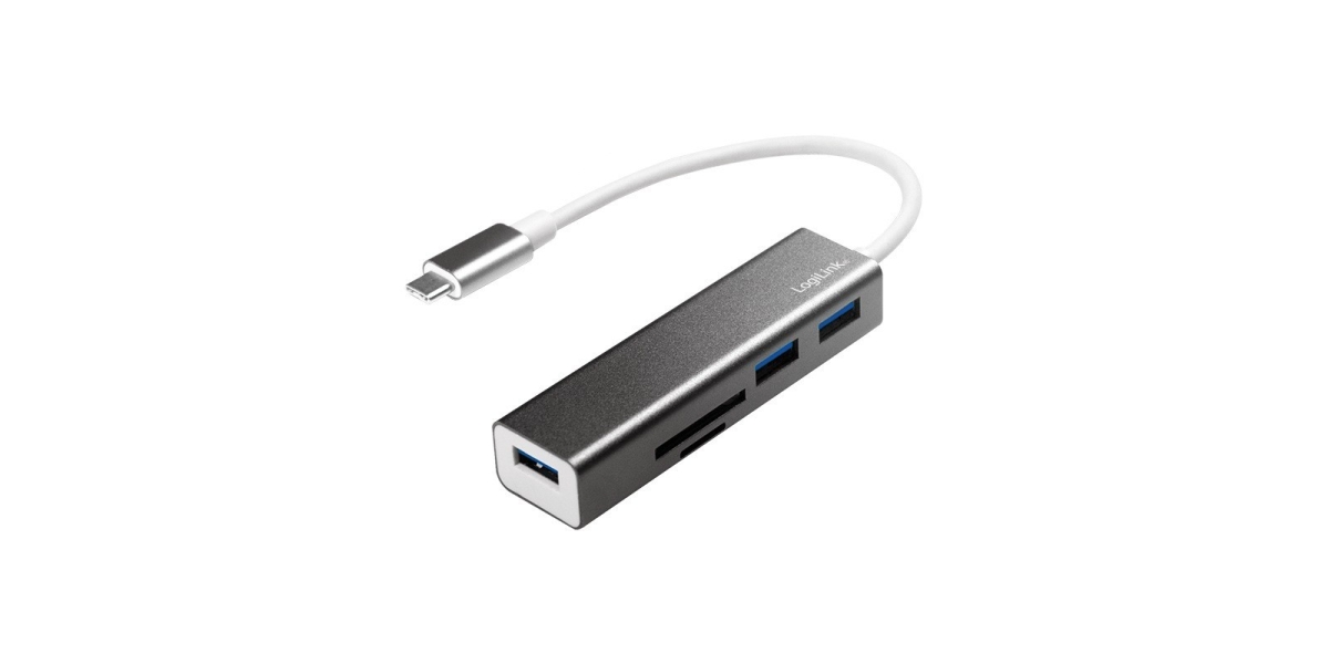 HUB extern Logilink UA0305 cu 3 porturi USB 3.0 si conectare USB 3.2 Type C...