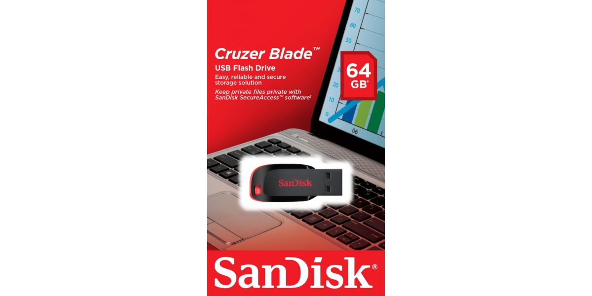 Memorie USB Flash Drive SanDisk Cruzer Blade SDCZ50-064G-B35, 64 GB 535704